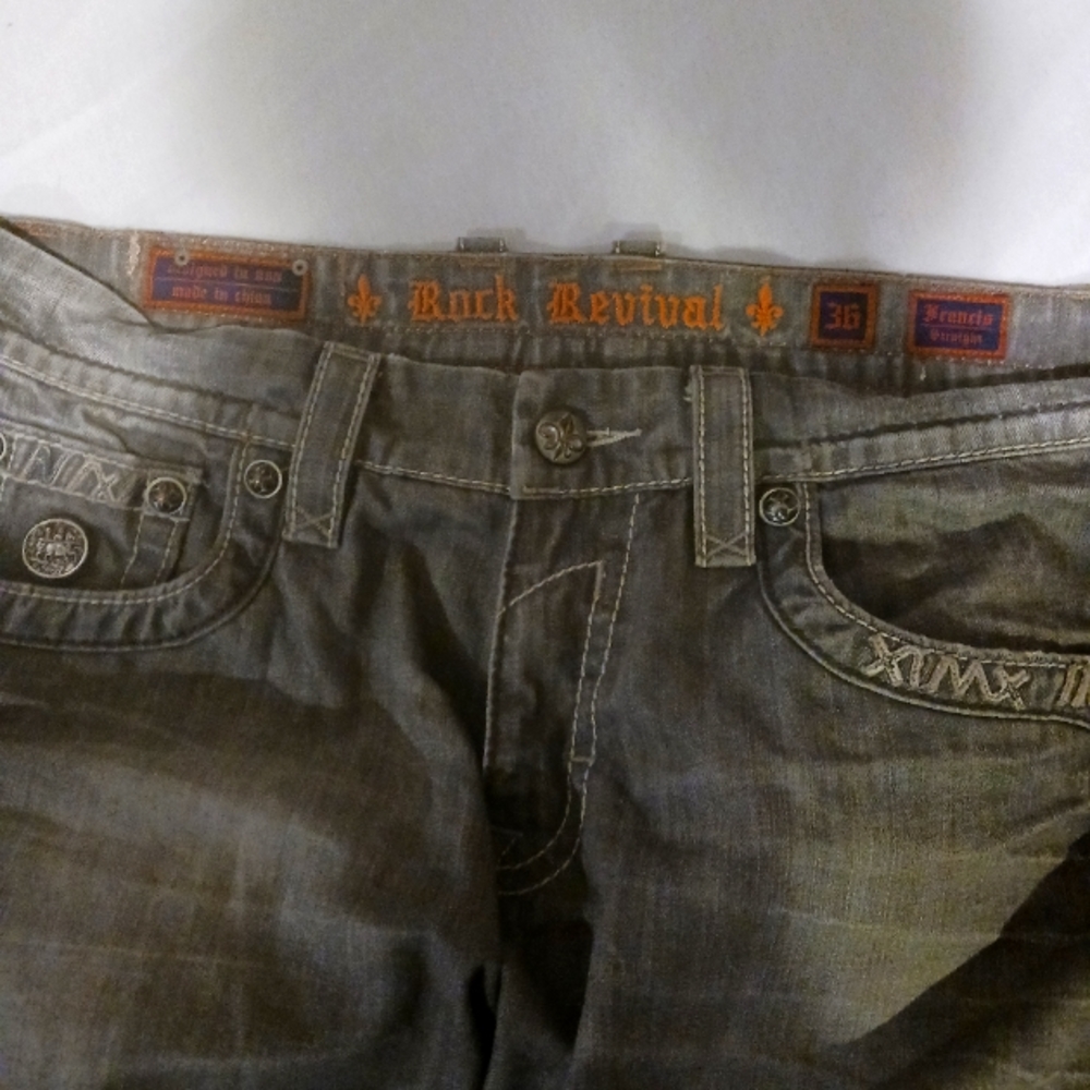 Rock Revival Francis 36×28 straight leg jeans